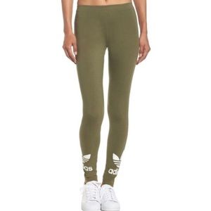 olive green adidas leggings